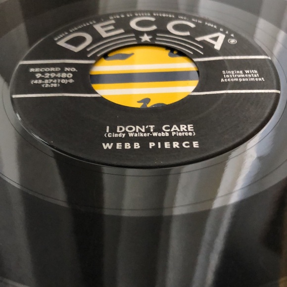 Webb Pierce Your Good For Nothing Heart Vinyl 45 Record '55 - Picture 6 of 6